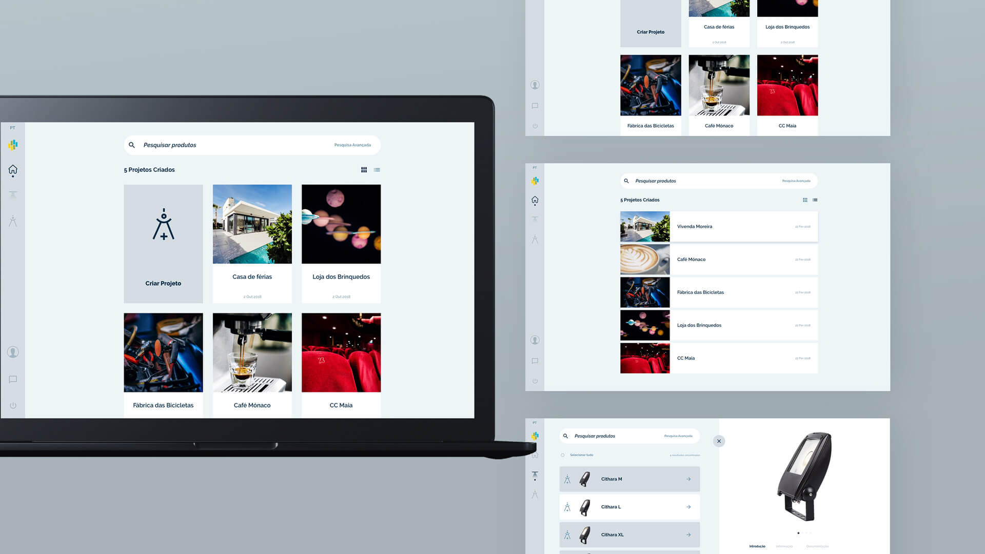 load web mockup of the lightenjin project